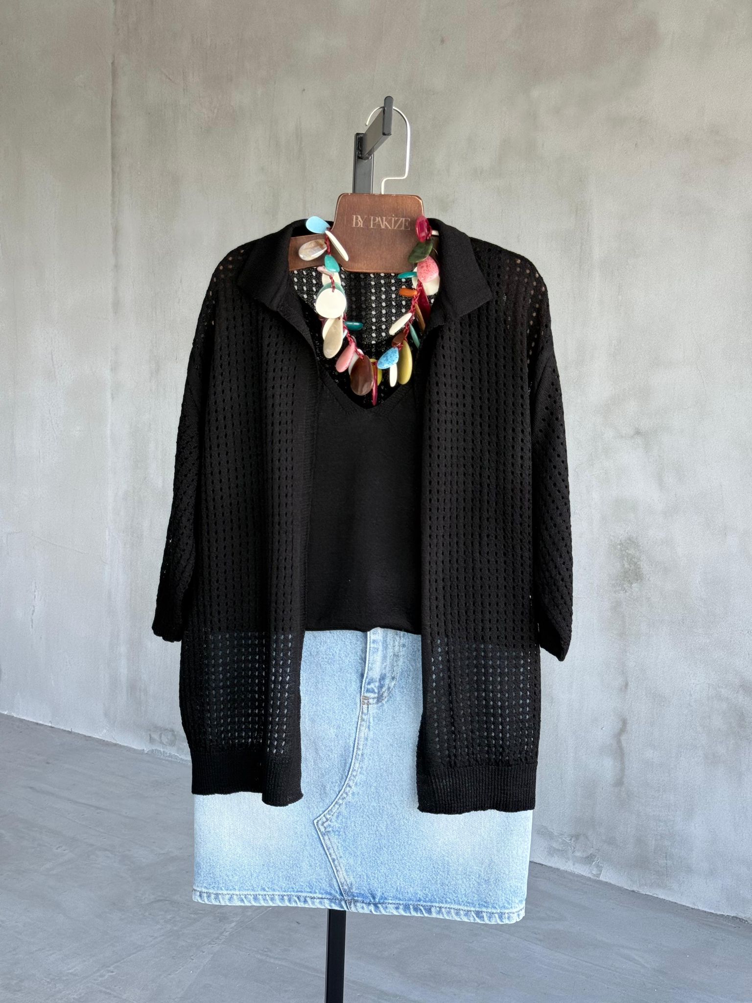 Toptan Merserize Kısa Kollu Triko Hırka+Askılı Bluz Takım 6'lı Paket | 1260